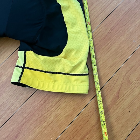 Primal Bike Shorts Mens Size XL Yellow Black Padded Cycling Stretch Extra Large - Picture 2 of 7